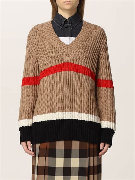 burberry green striped sweater|burberry oversized sweater.